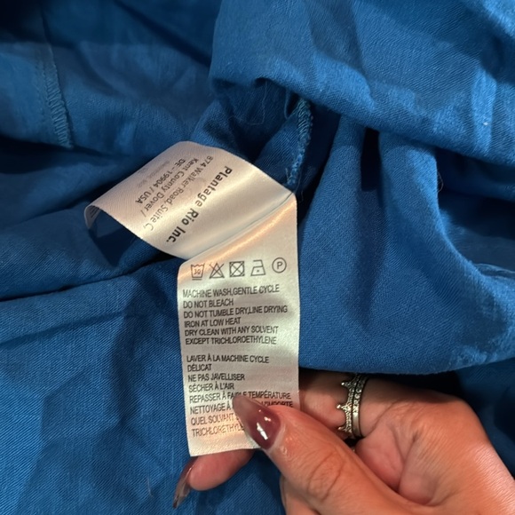 NWT Farm Rio Blue Linen Cut Out Dress Size S Retail $200 - Picture 6 of 8